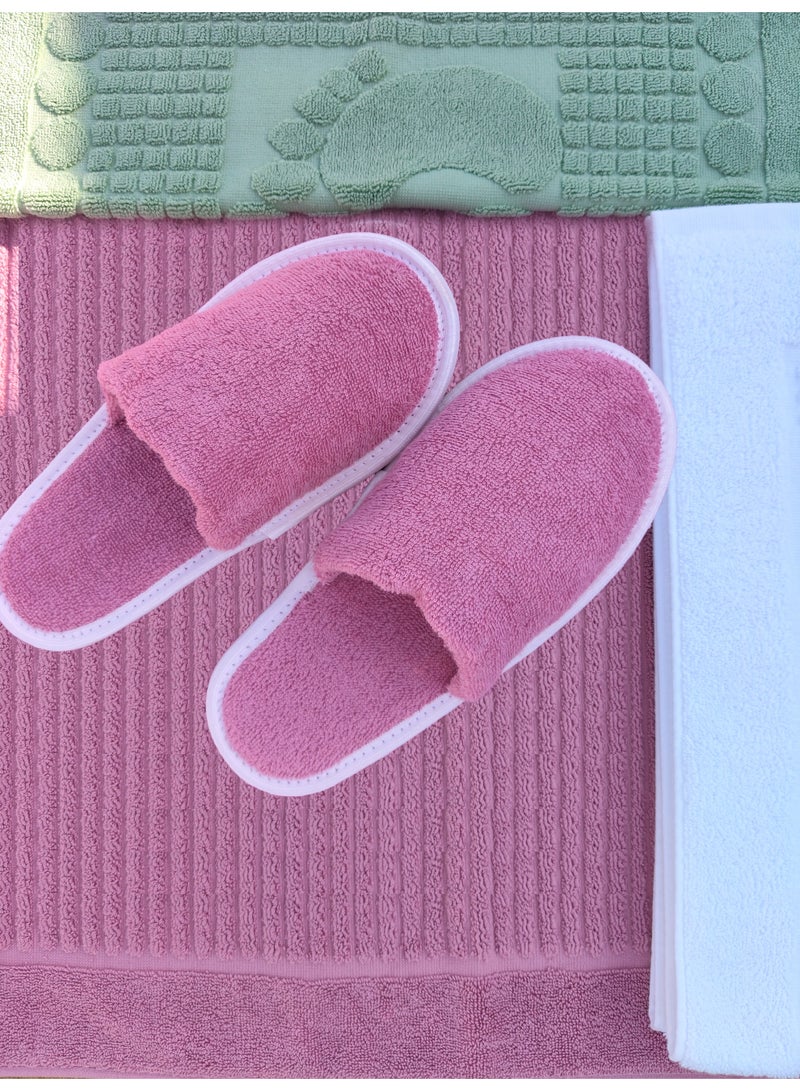 Teko Tex Bath Slippers in Cashmere Color with a Soft Sole, Lightweight and Comfortable